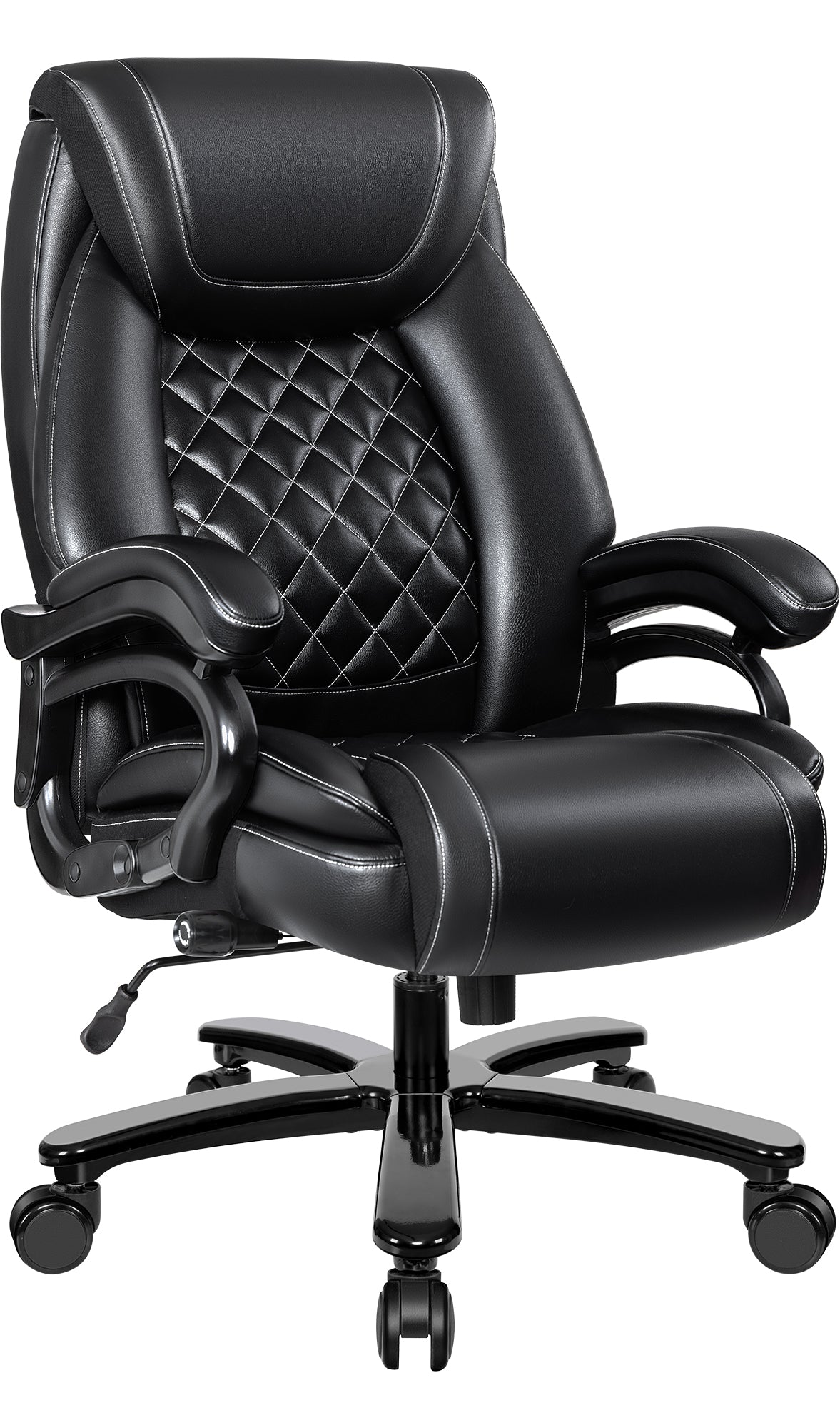 Coolhut Big and Tall 500lbs Office Chair, Heavy Duty Large PU Leather Executive Desk Chair with Wide Seat
