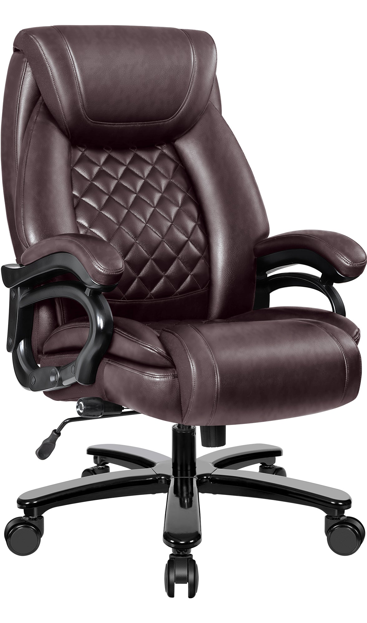 Coolhut Big and Tall 500lbs Office Chair, Heavy Duty Large PU Leather Executive Desk Chair with Wide Seat
