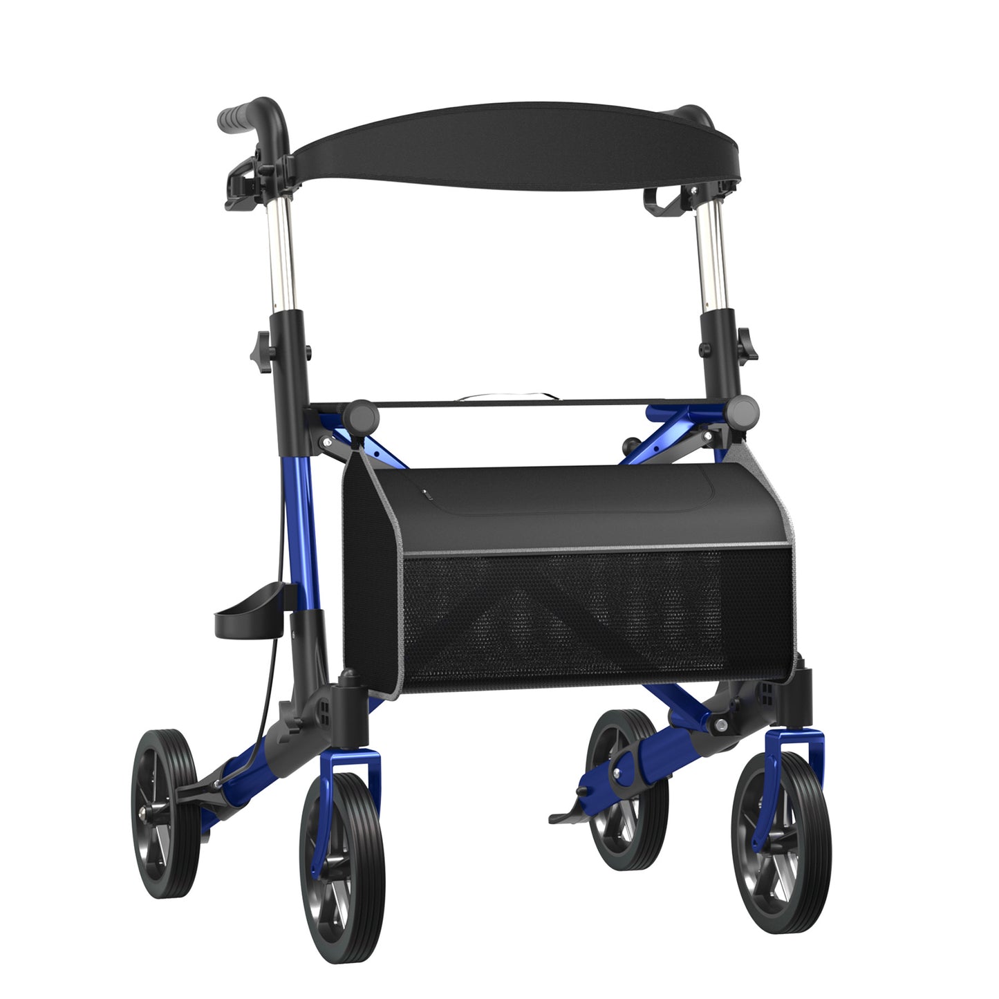 COOLHUT Foldable Rollator Walker for Seniors, All-Terrain Rollator Walker with Soft Padded Seat and Backrest