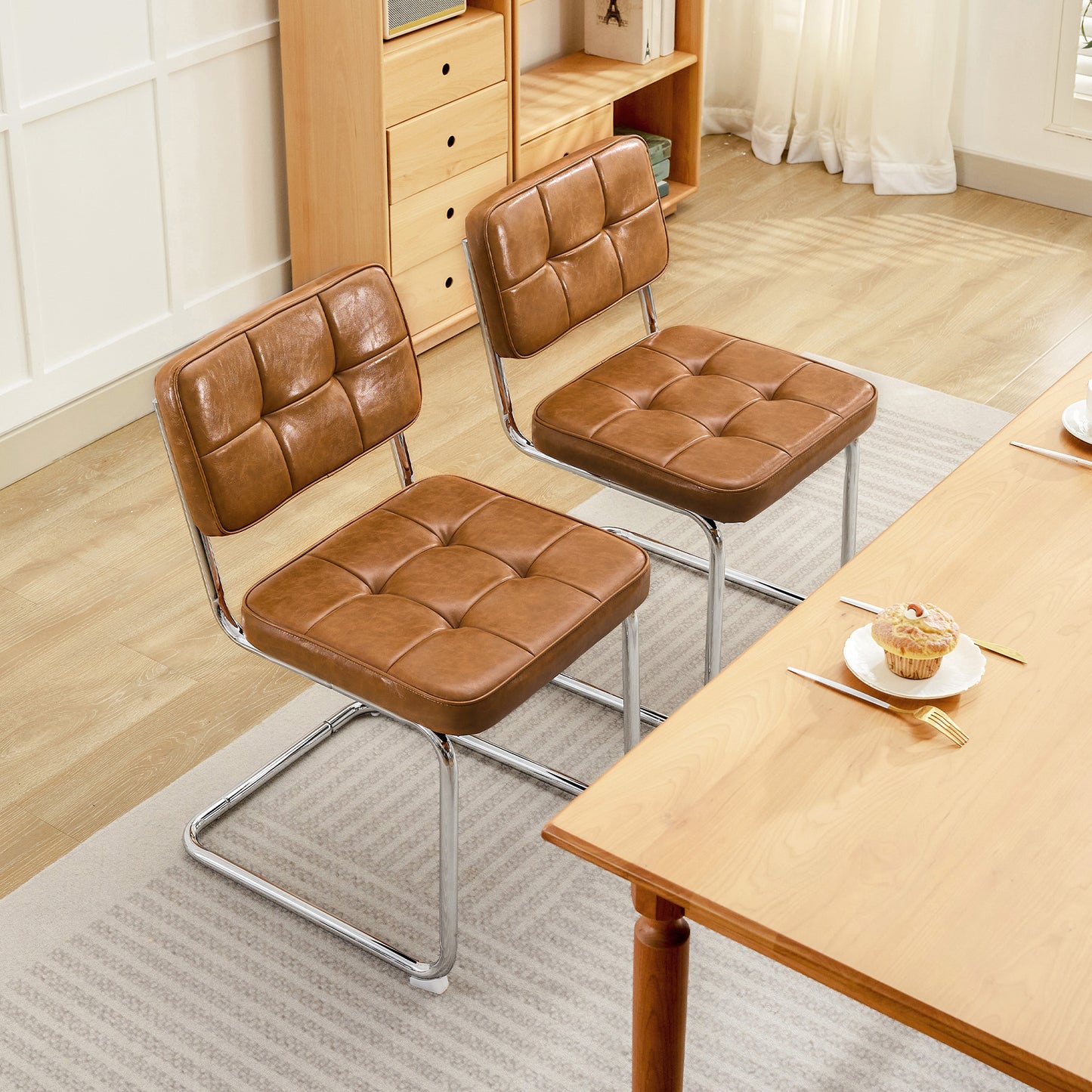 COOLHUT Dining Chair Dining Room Chairs with Metal Legs Mid-Century Modern Kitchen Side Chairs for Living Room