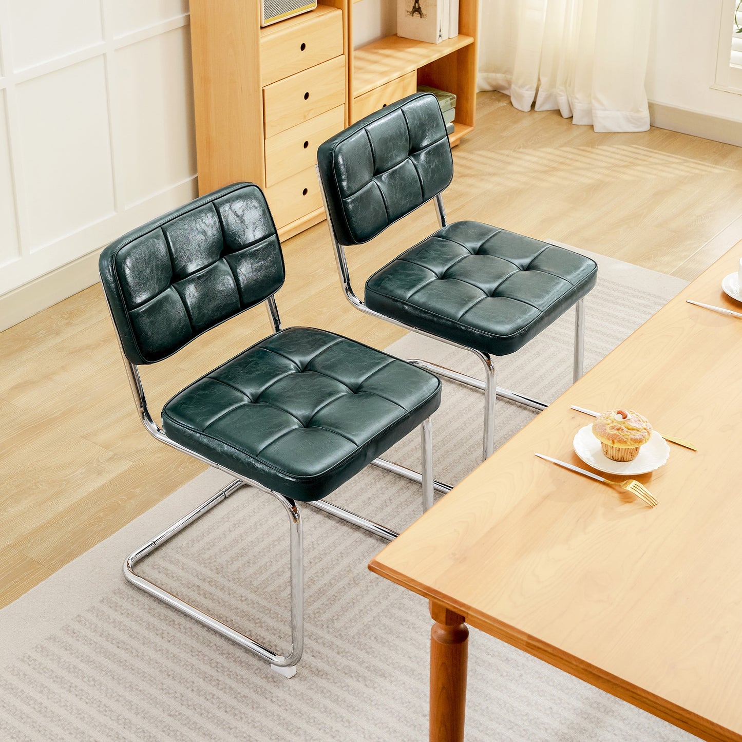 COOLHUT Dining Chair Dining Room Chairs with Metal Legs Mid-Century Modern Kitchen Side Chairs for Living Room