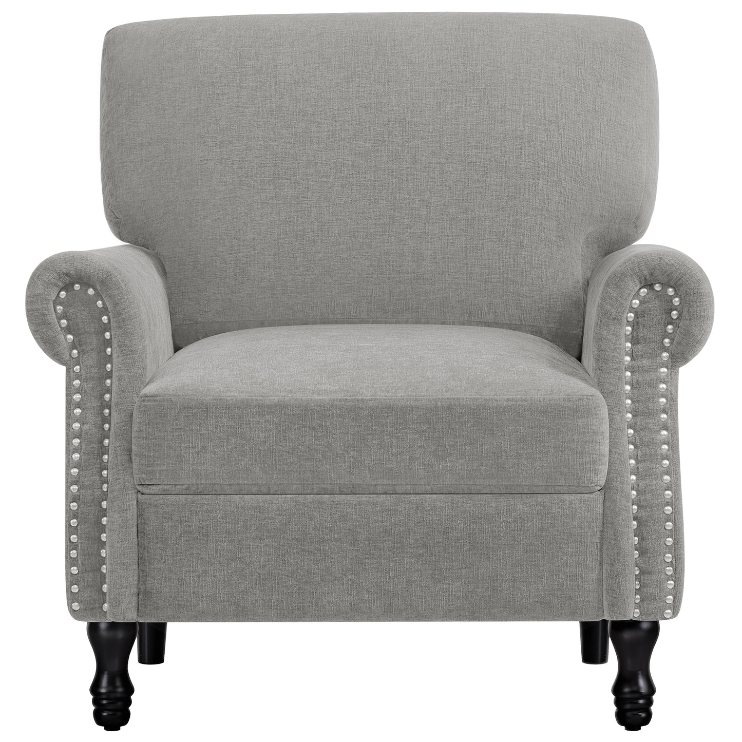 COOLHUT Modern Accent Chair Armchair, Linen Fabric Upholstered Comfy Single Sofa with Solid Wood Frame for Living Room