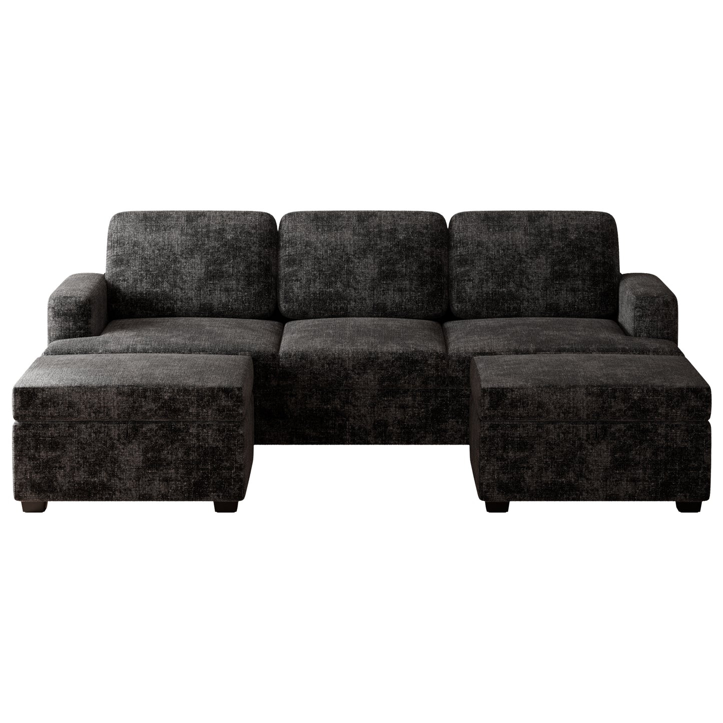 CoolHut Comfy Sofa Couch, Upholstered Deep 3 Seats Sofa for Living Room, Chenille Fabric Sofa Couch with Reovable Cover