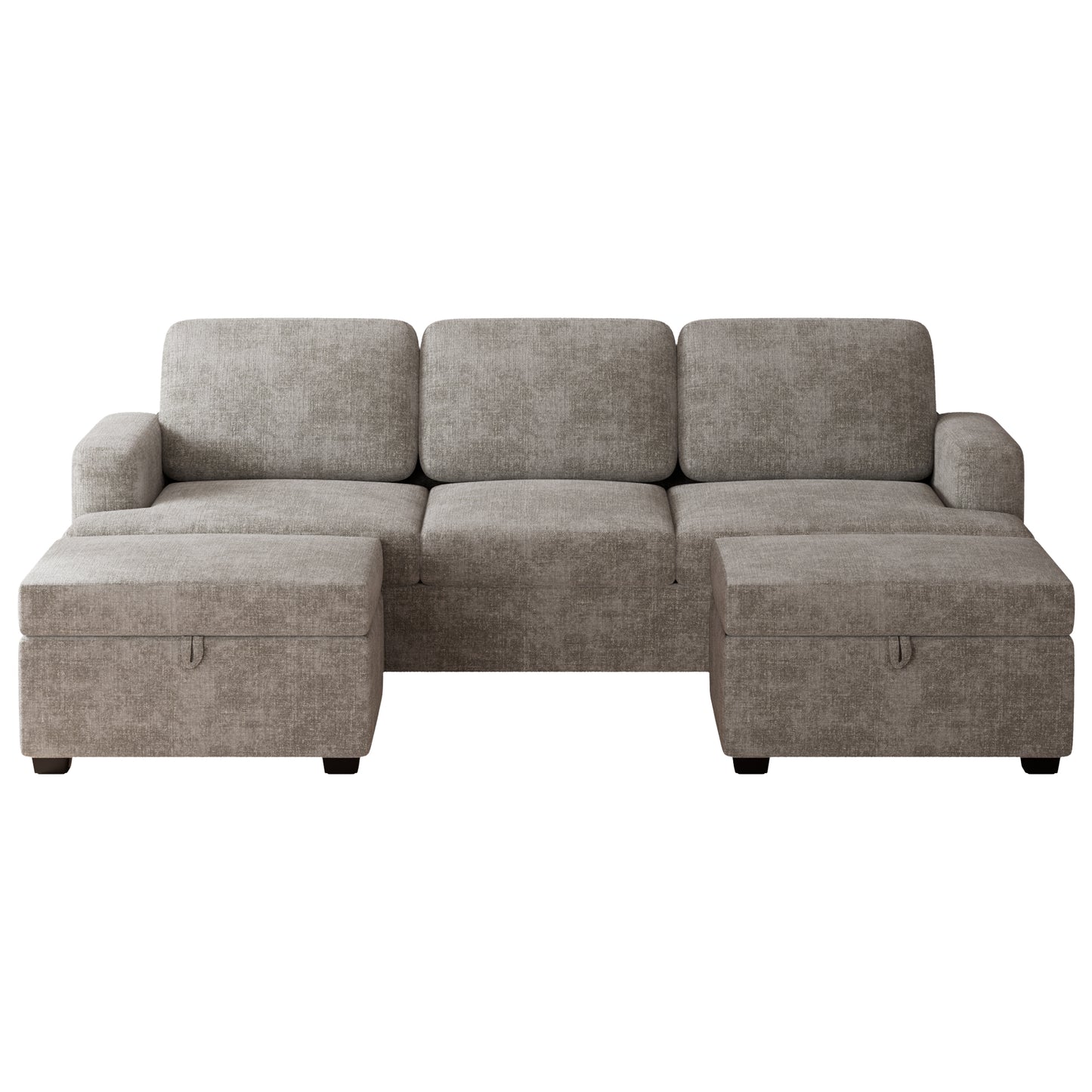 CoolHut Comfy Sofa Couch, Upholstered Deep 3 Seats Sofa for Living Room, Chenille Fabric Sofa Couch with Reovable Cover