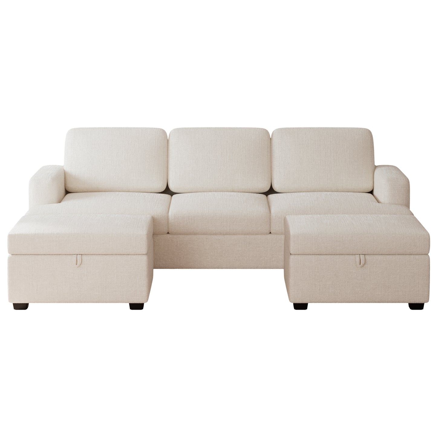CoolHut Comfy Sofa Couch, Upholstered Deep 3 Seats Sofa for Living Room, Chenille Fabric Sofa Couch with Reovable Cover