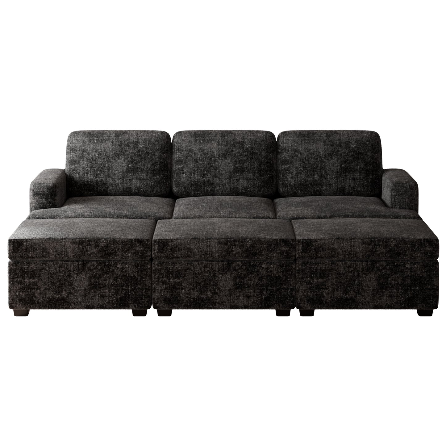 CoolHut Comfy Sofa Couch, Upholstered Deep 3 Seats Sofa for Living Room, Chenille Fabric Sofa Couch with Reovable Cover