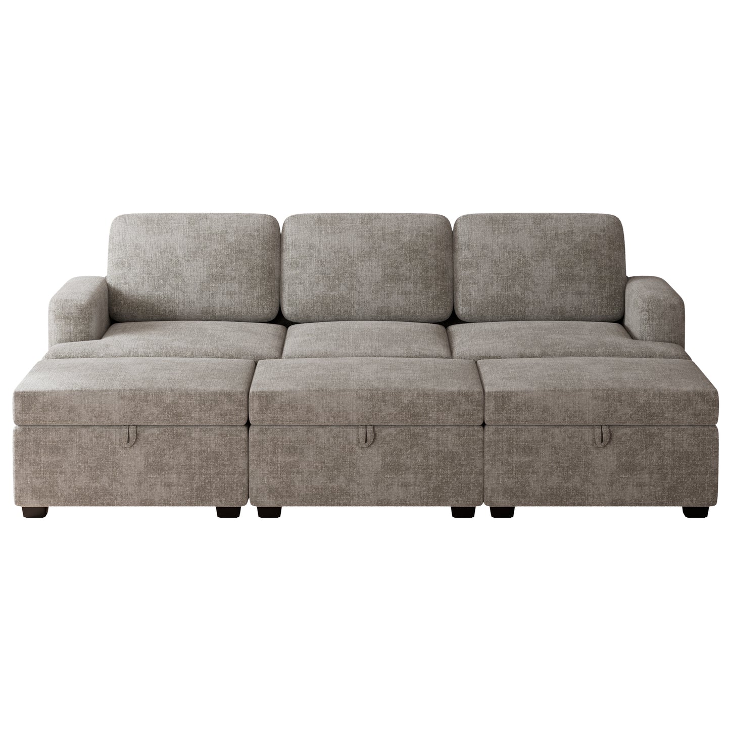 CoolHut Comfy Sofa Couch, Upholstered Deep 3 Seats Sofa for Living Room, Chenille Fabric Sofa Couch with Reovable Cover