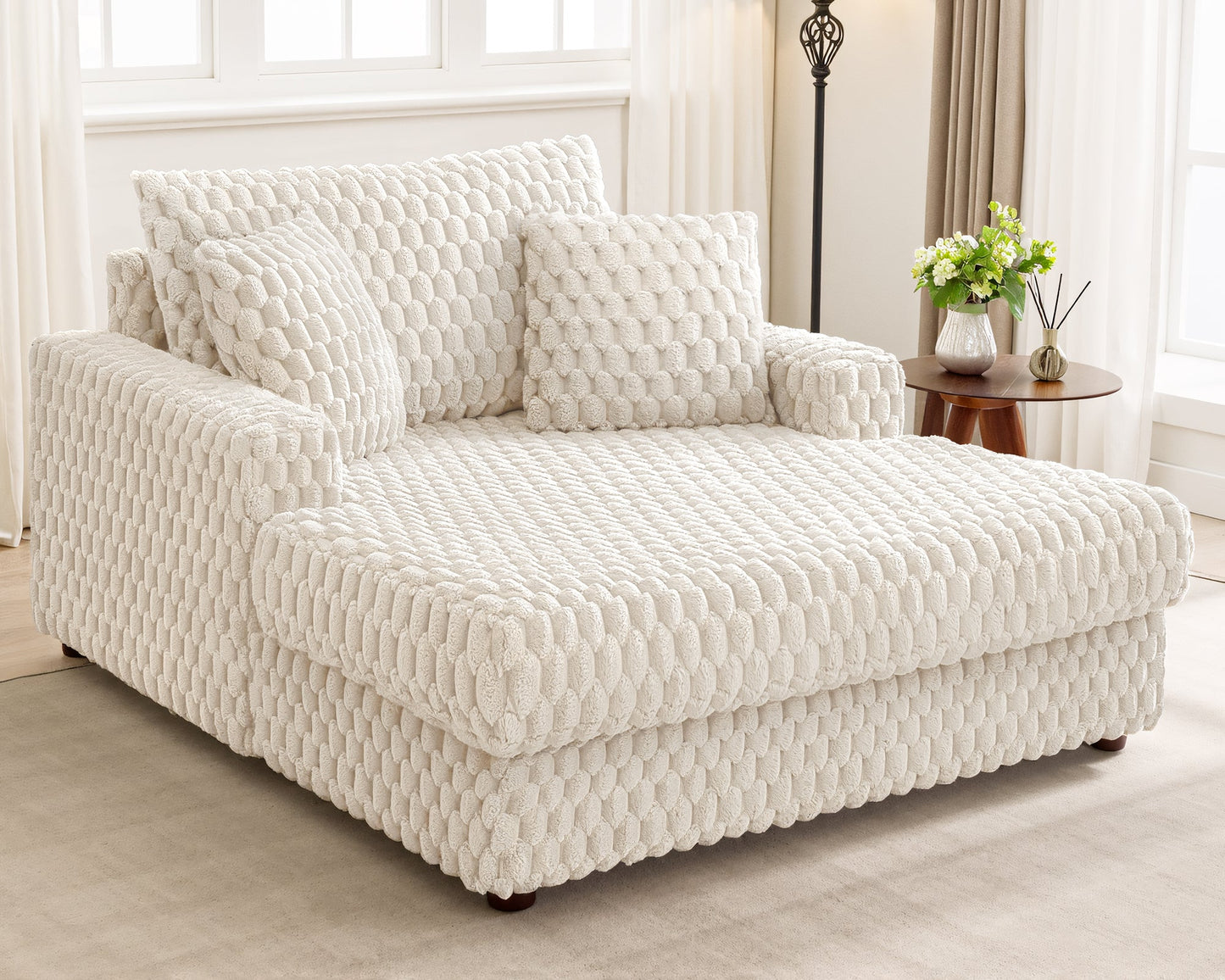 CoolHut 53W" Sofa Bed, Oversized Corduroy Single Sofa