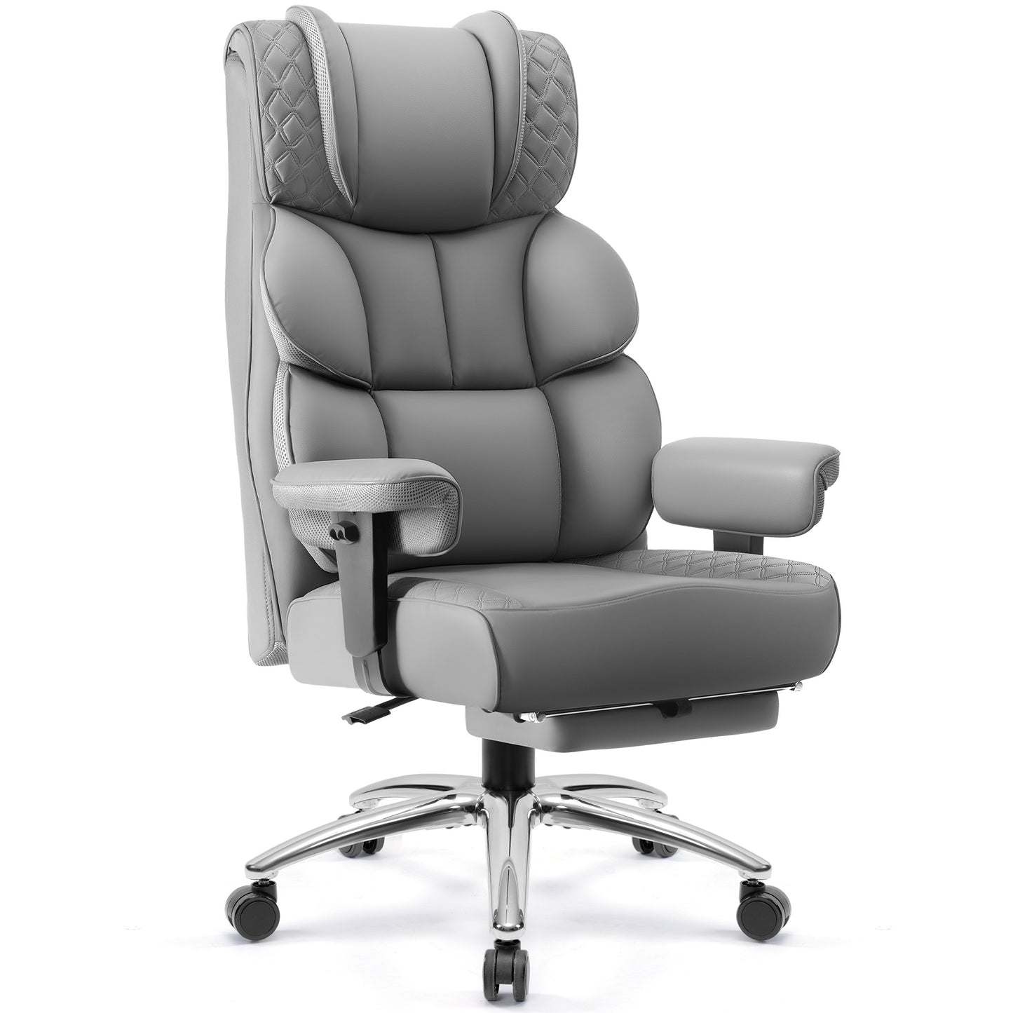 COOLHUT Big and Tall Office Chair 400LBS, Wide Seat Ergonomic Computer Desk Chair with Footrest, High Back Reclining Executive Home Office Chair with Padded Arms, Lumber Support Task Chair