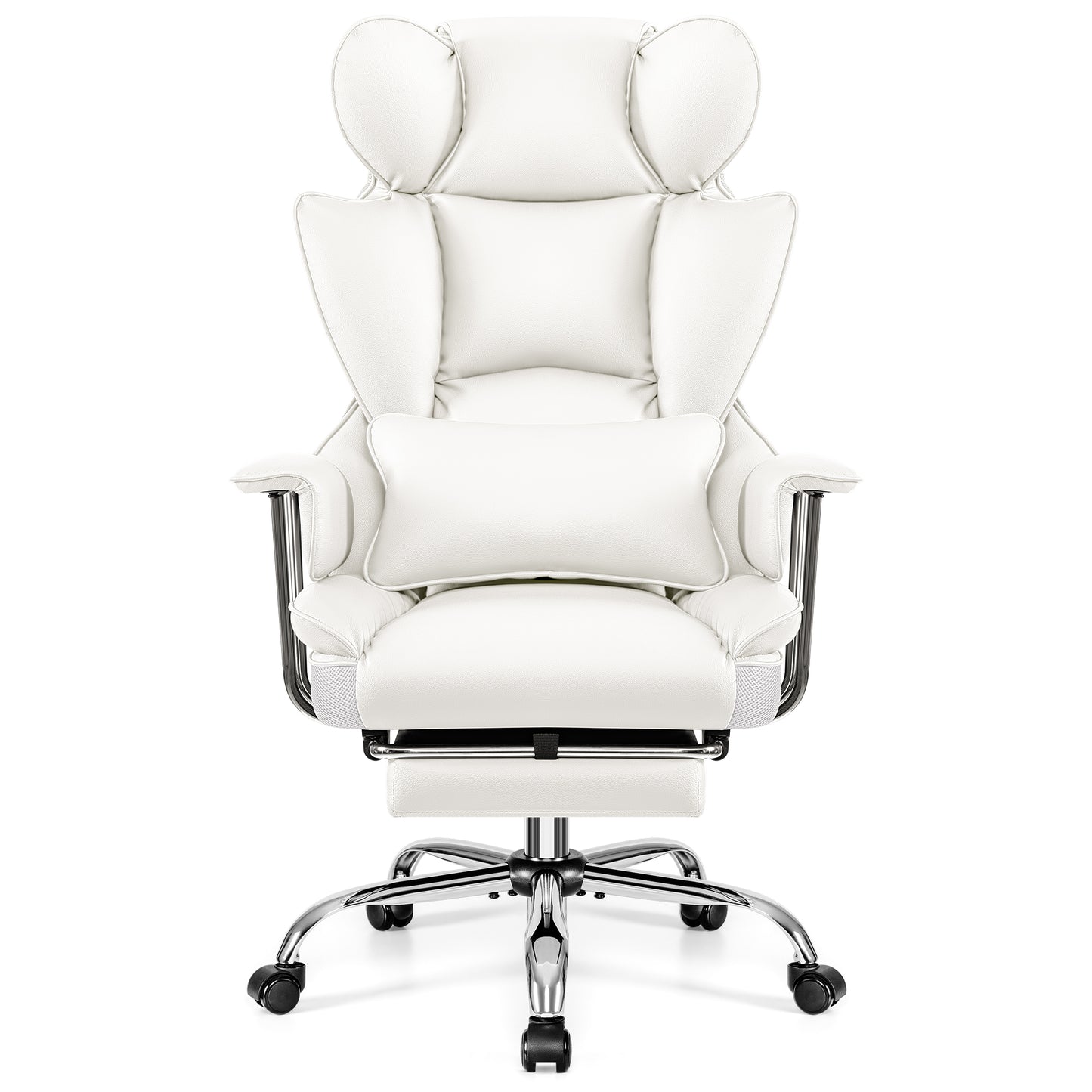 COOLHUT Ergonomic Desk Chair Breathable PU Leather Chair with Adjustable High Back Lumbar Support Flip-up Armrests