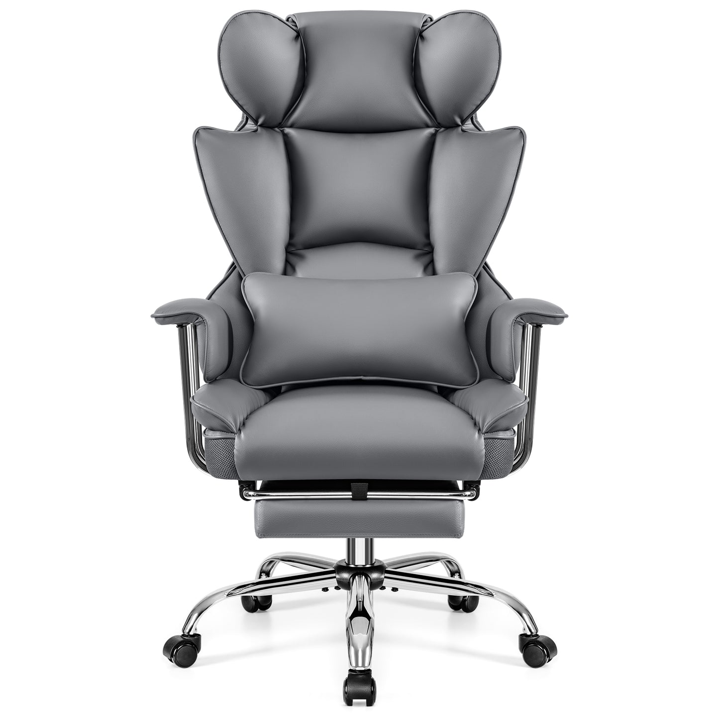 COOLHUT Ergonomic Desk Chair Breathable PU Leather Chair with Adjustable High Back Lumbar Support Flip-up Armrests