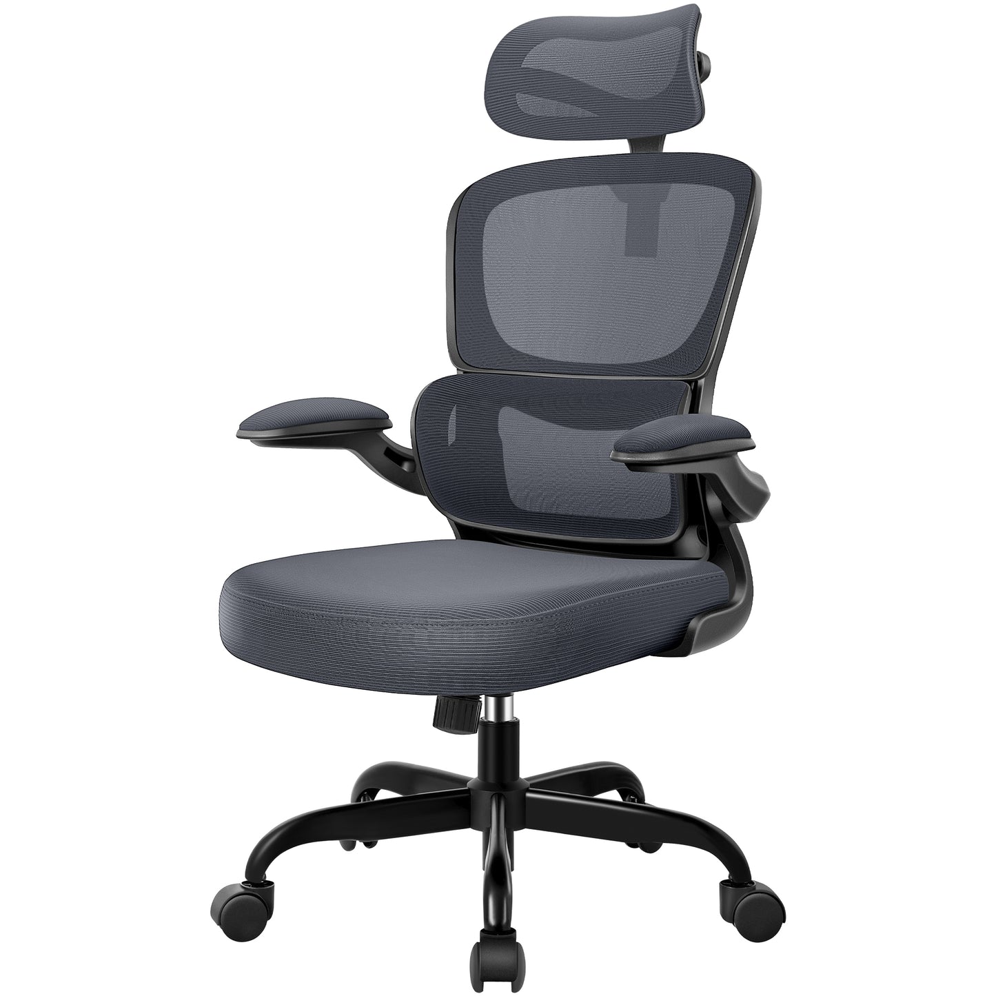 COOLHUT Office Chair, Ergonomic Desk Chair with Lumbar Support and Adjustable Armrests, Breathable Mesh Mid Back Computer Chair, Reclining Task Chair for Home Office