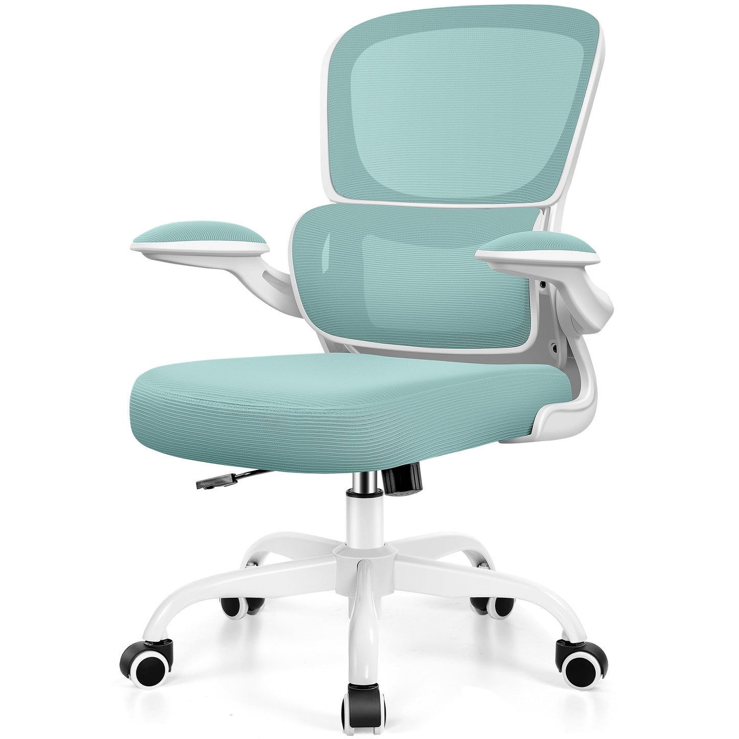 COOLHUT Office Chair, Ergonomic Desk Chair with Lumbar Support and Adjustable Armrests, Breathable Mesh Mid Back Computer Chair, Reclining Task Chair for Home Office