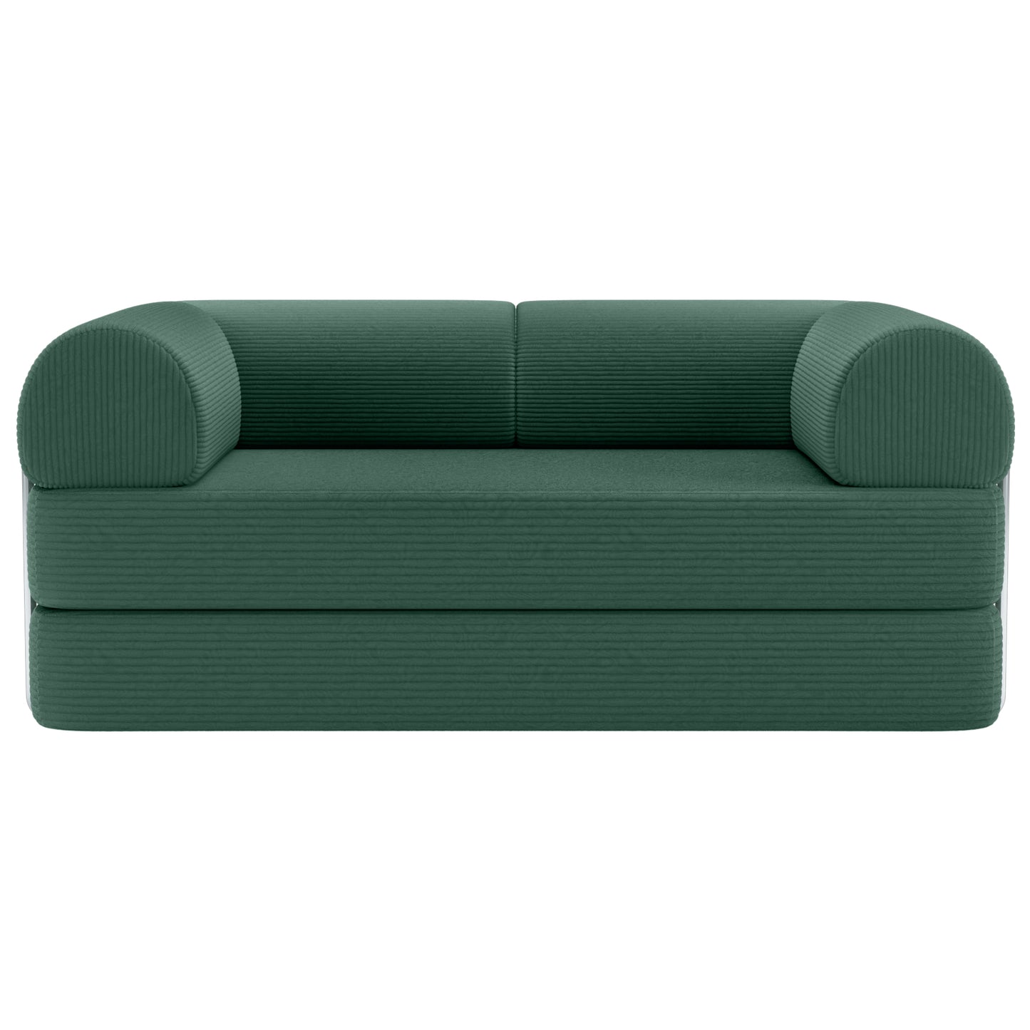AZMFUN 63 Inch Plush Corduroy Floor Sofa Bed, Combinable Sofa Bed for Living Room