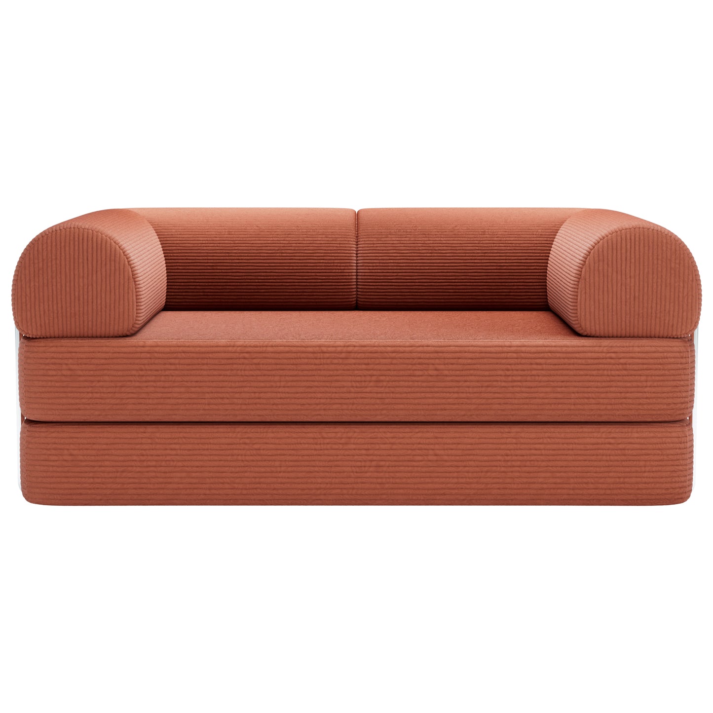 AZMFUN 63 Inch Plush Corduroy Floor Sofa Bed, Combinable Sofa Bed for Living Room