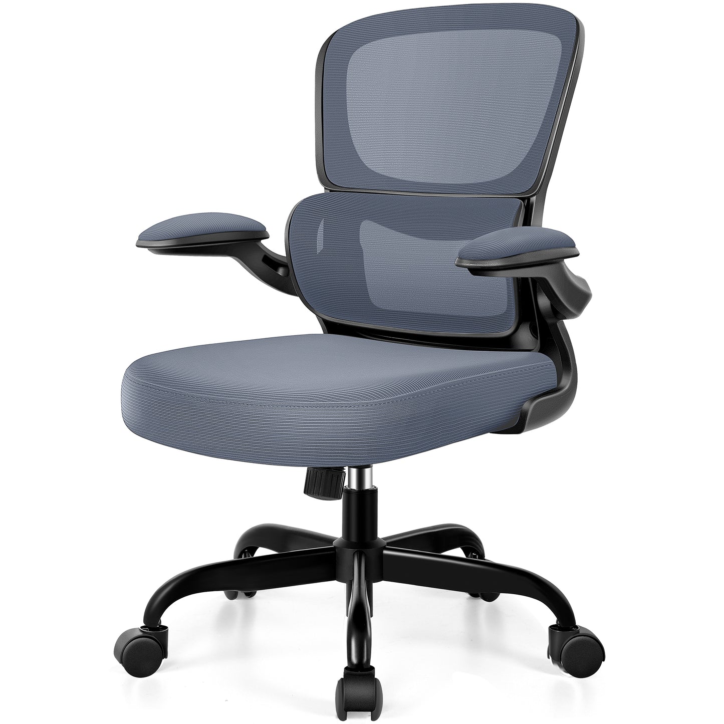 COOLHUT Office Chair, Ergonomic Desk Chair with Lumbar Support and Adjustable Armrests, Breathable Mesh Mid Back Computer Chair, Reclining Task Chair for Home Office