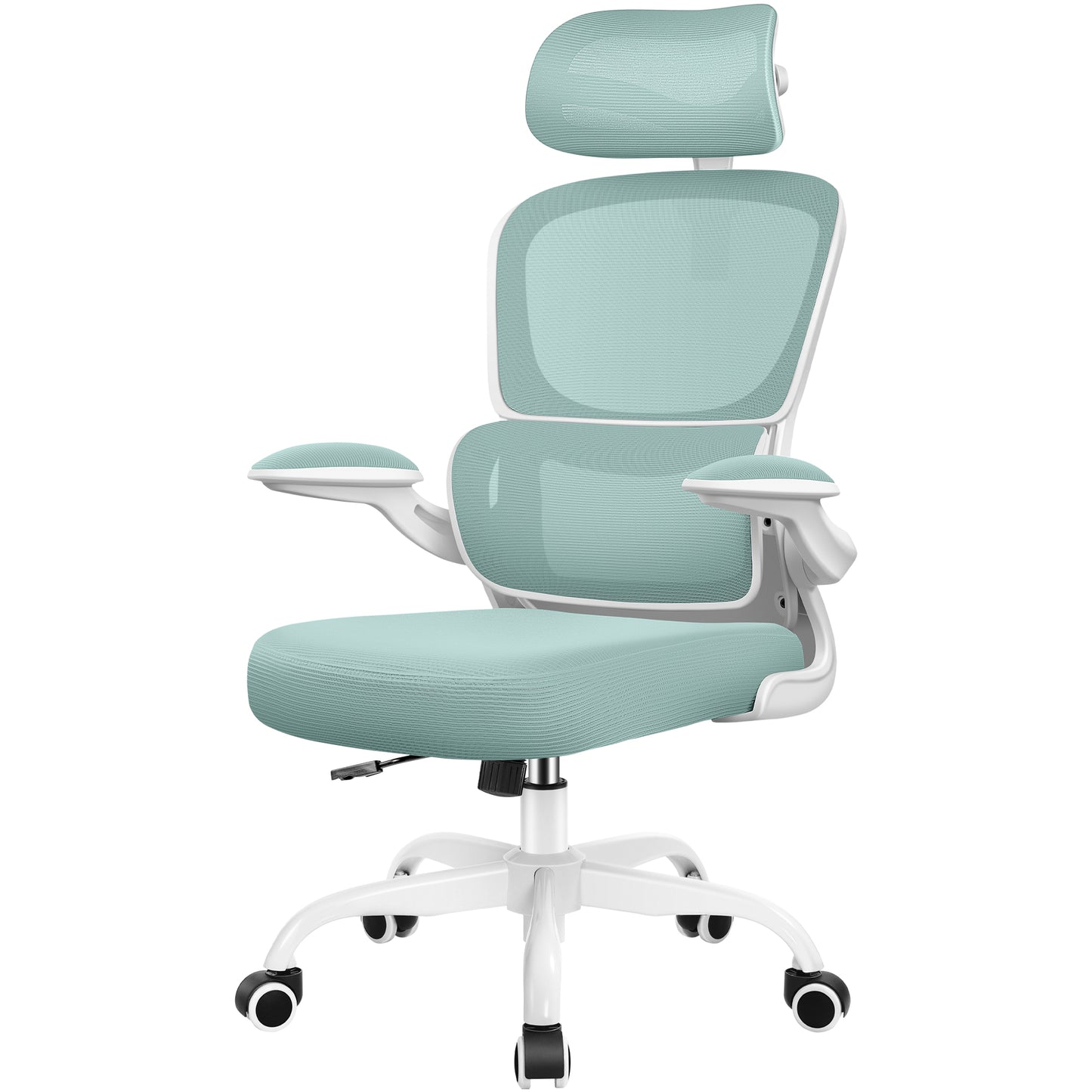 COOLHUT Office Chair, Ergonomic Desk Chair with Lumbar Support and Adjustable Armrests, Breathable Mesh Mid Back Computer Chair, Reclining Task Chair for Home Office