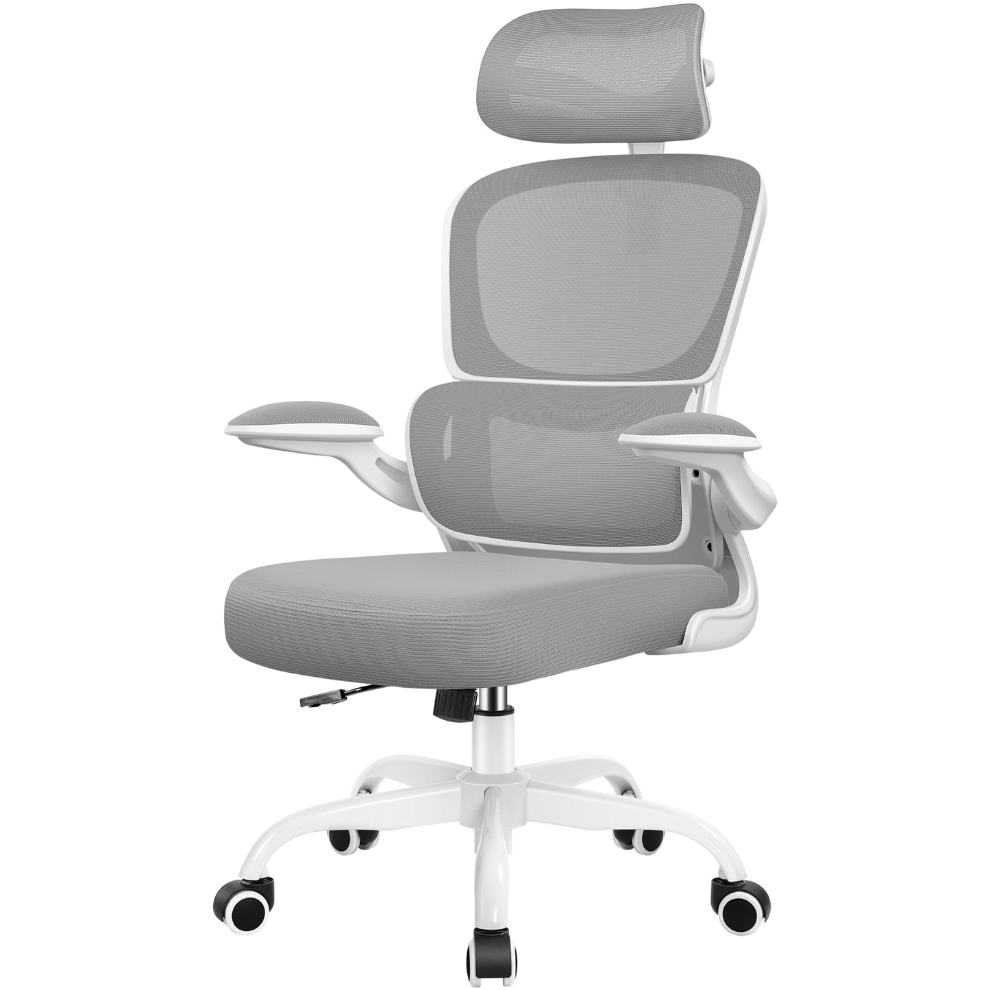 COOLHUT Office Chair, Ergonomic Desk Chair with Lumbar Support and Adjustable Armrests, Breathable Mesh Mid Back Computer Chair, Reclining Task Chair for Home Office