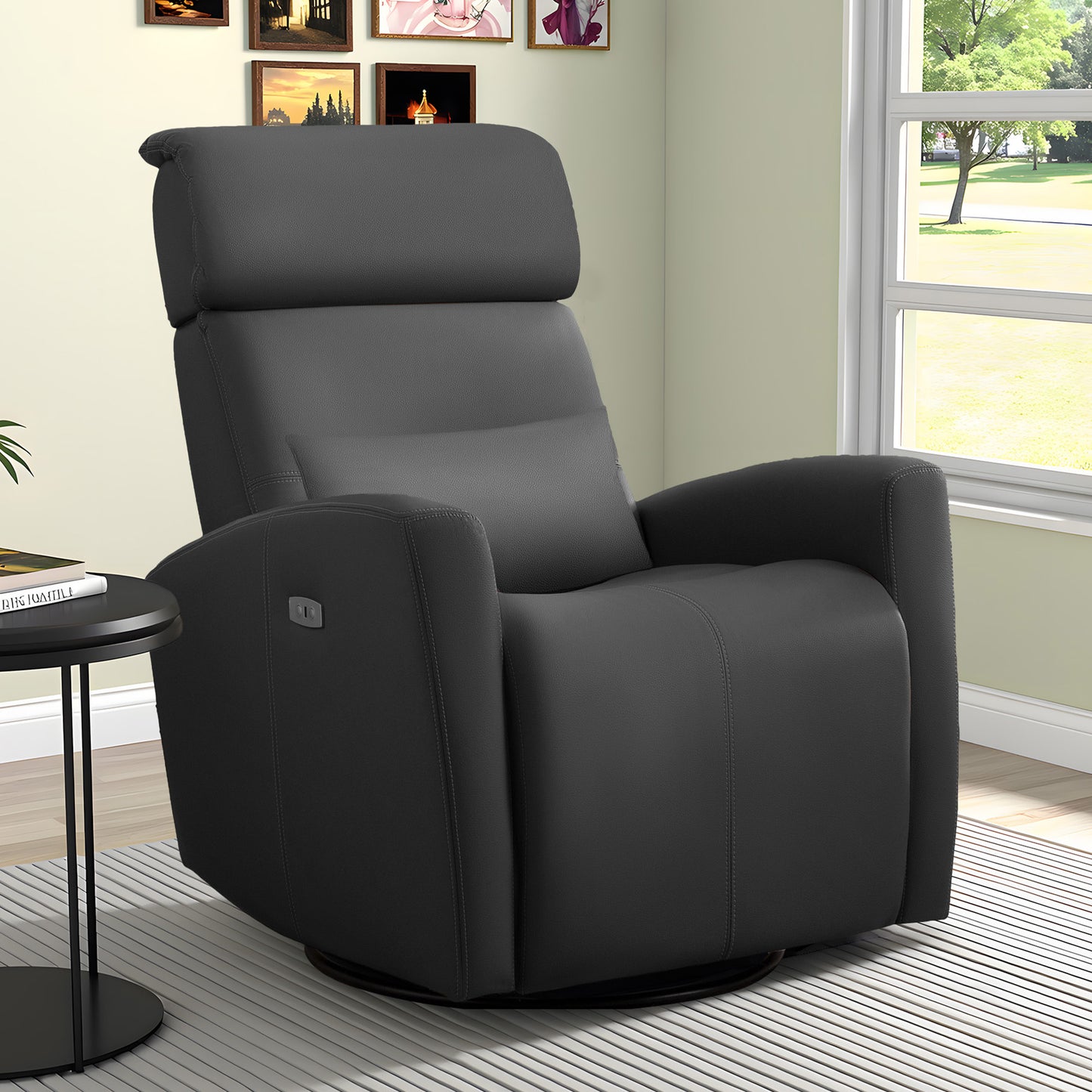 COOLHUT Power Recliner Swivel Glider Rocker Nursery Chair with USB for Living Room