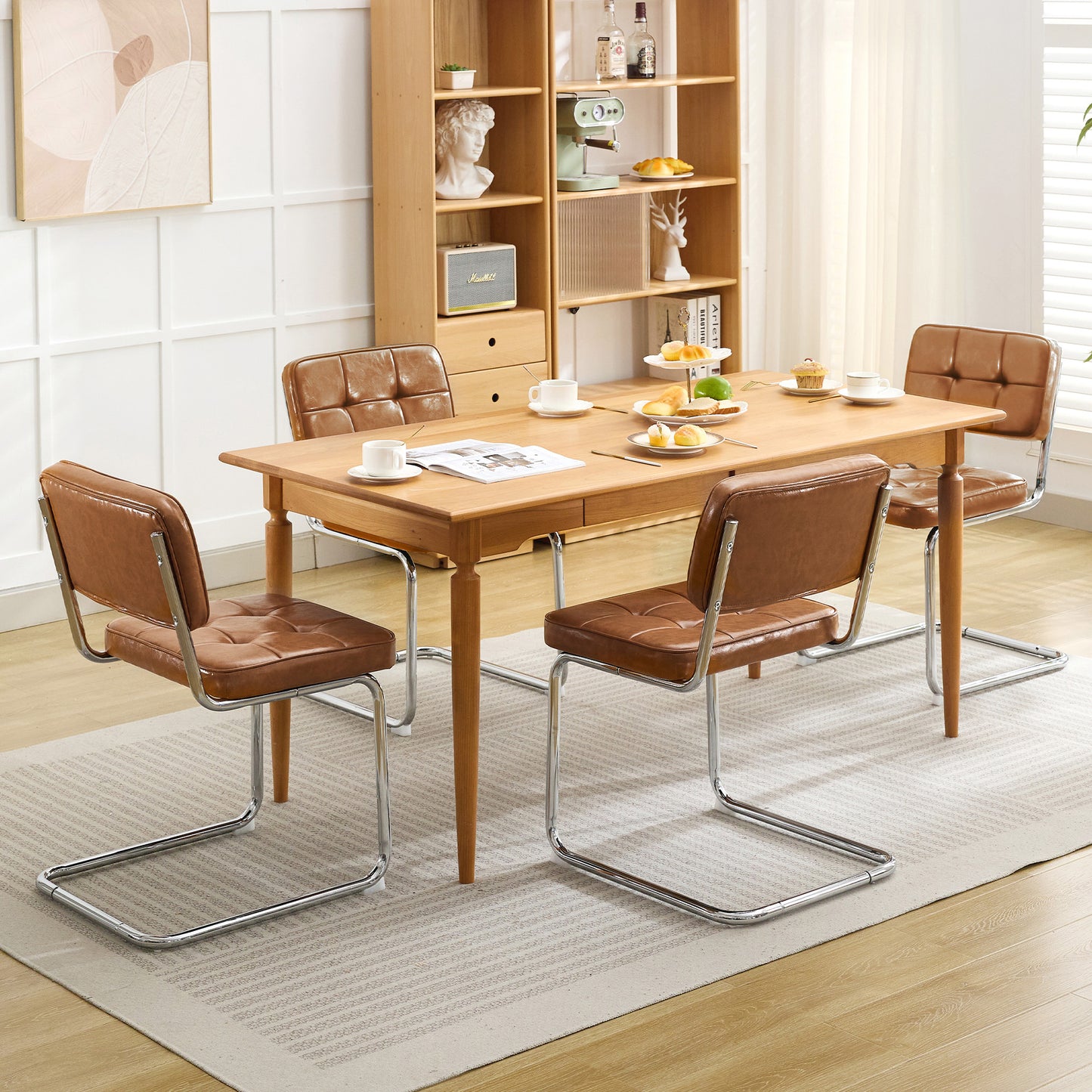 COOLHUT Dining Chair Dining Room Chairs with Metal Legs Mid-Century Modern Kitchen Side Chairs for Living Room