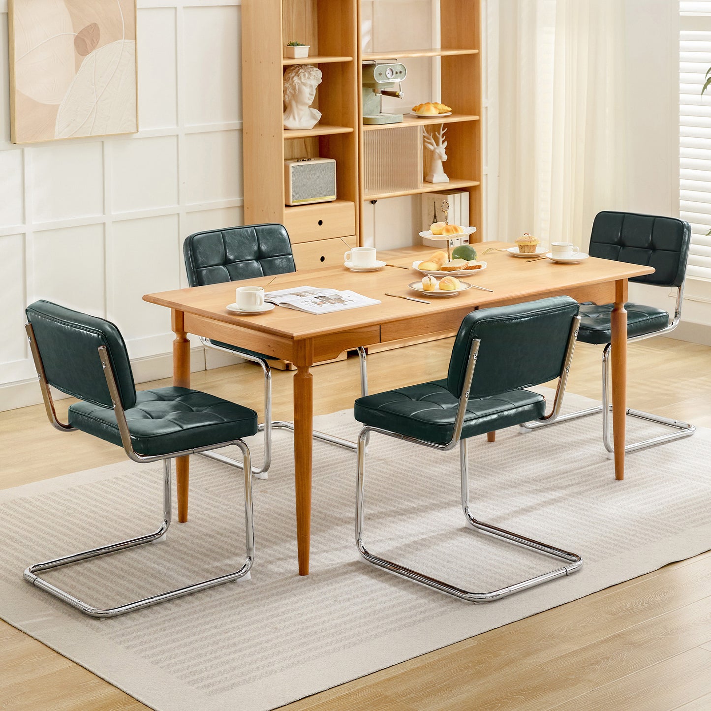 COOLHUT Dining Chair Dining Room Chairs with Metal Legs Mid-Century Modern Kitchen Side Chairs for Living Room