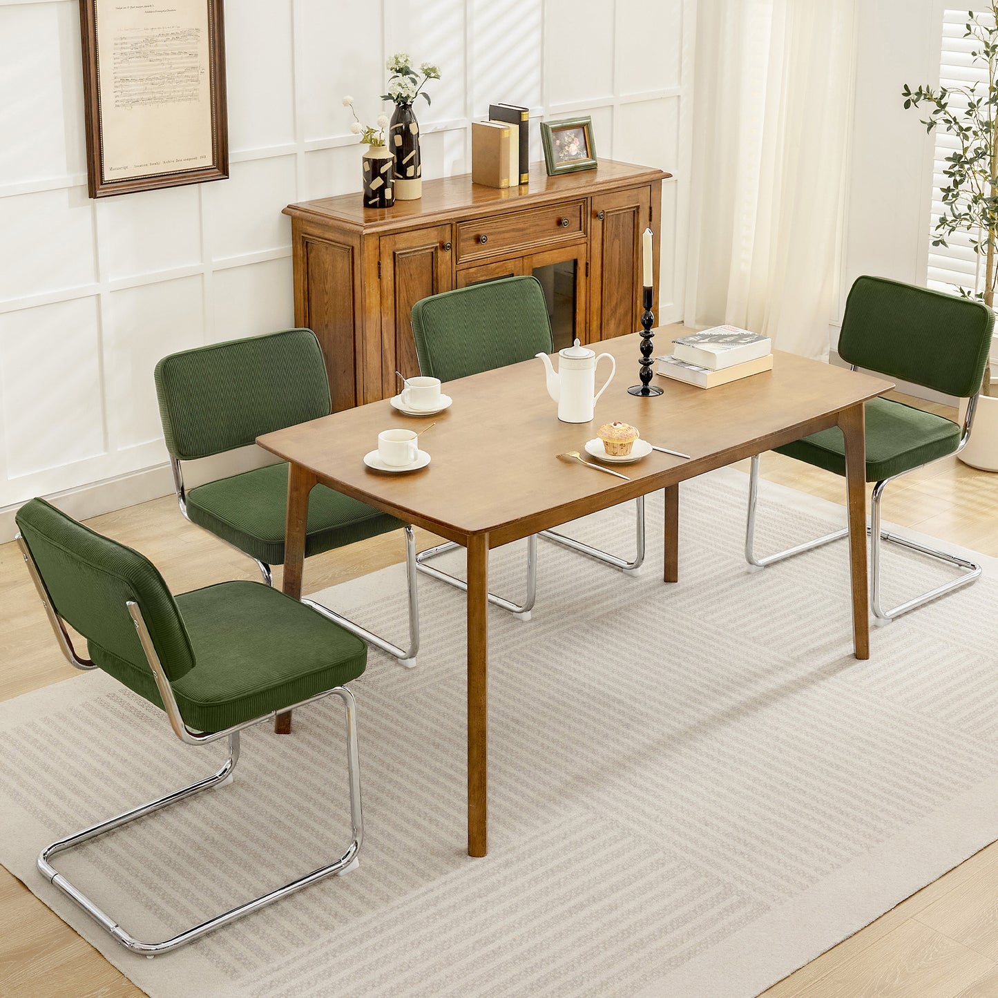 COOLHUT Dining Chair Dining Room Chairs with Metal Legs Mid-Century Modern Kitchen Side Chairs for Living Room