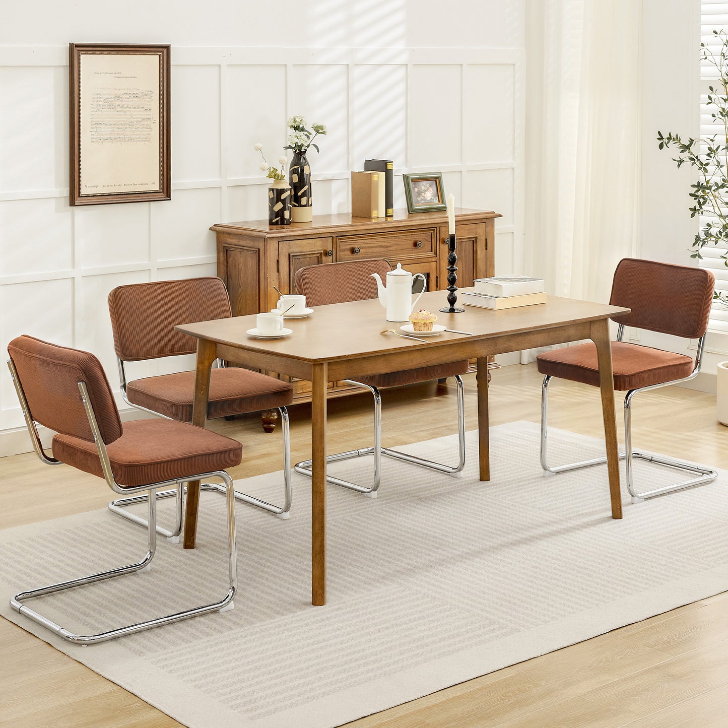 COOLHUT Dining Chair Dining Room Chairs with Metal Legs Mid-Century Modern Kitchen Side Chairs for Living Room