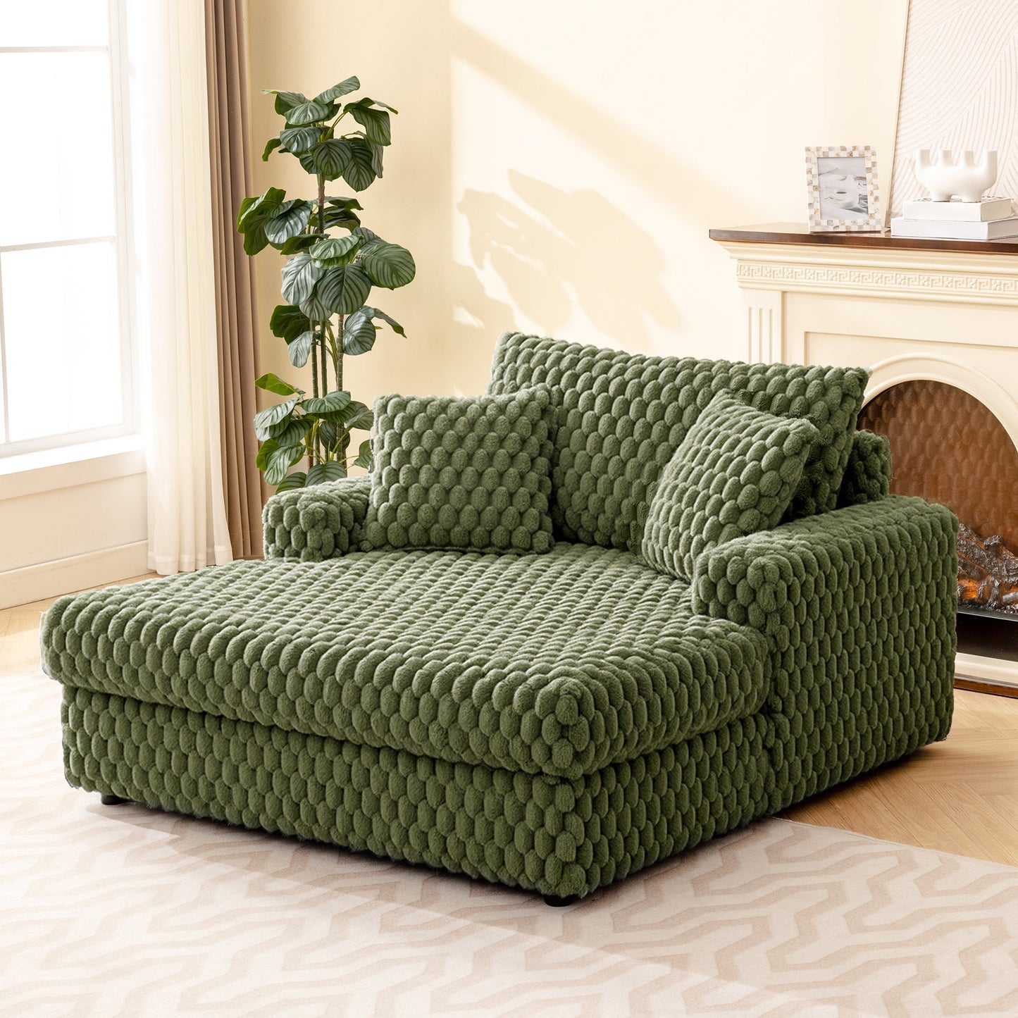 CoolHut 53W" Sofa Bed, Oversized Corduroy Single Sofa