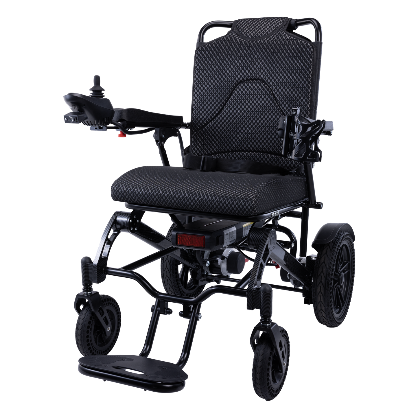COOLHUT Foldable Electric Wheelchair 25+ Miles Travel Range, Folding Electric Wheelchair(350lbs), Motorized Wheelchair with Safety Features(500W), Lithium Battery, Ideal for Seniors & Travel, Black