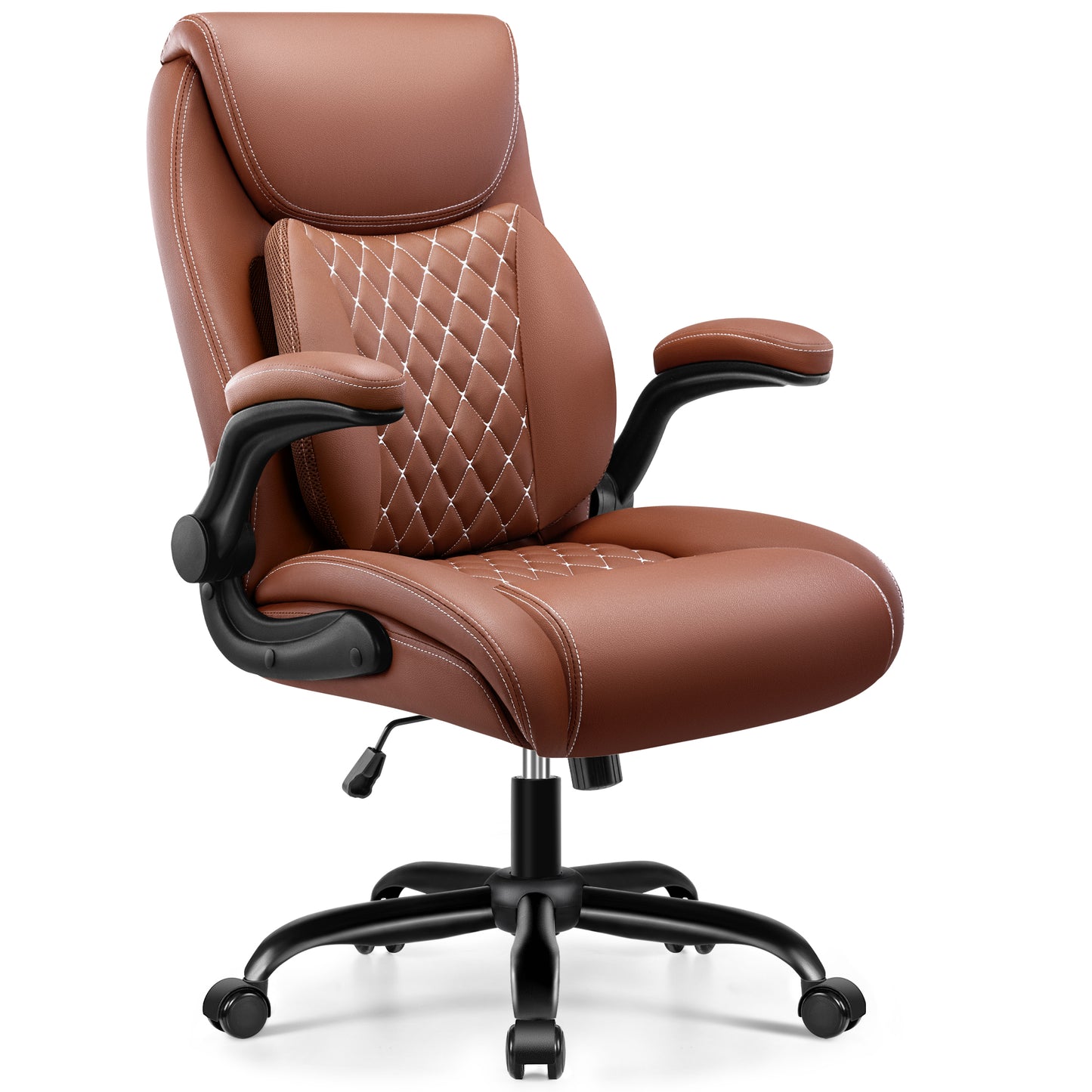 COOLHUT Big and Tall Office Chair 500LBS Wide Seat Ergonomic Computer Desk Chair, High Back Executive PU Leather Chair, Adjustable Armrest and Lumbar Back Support Office Chair