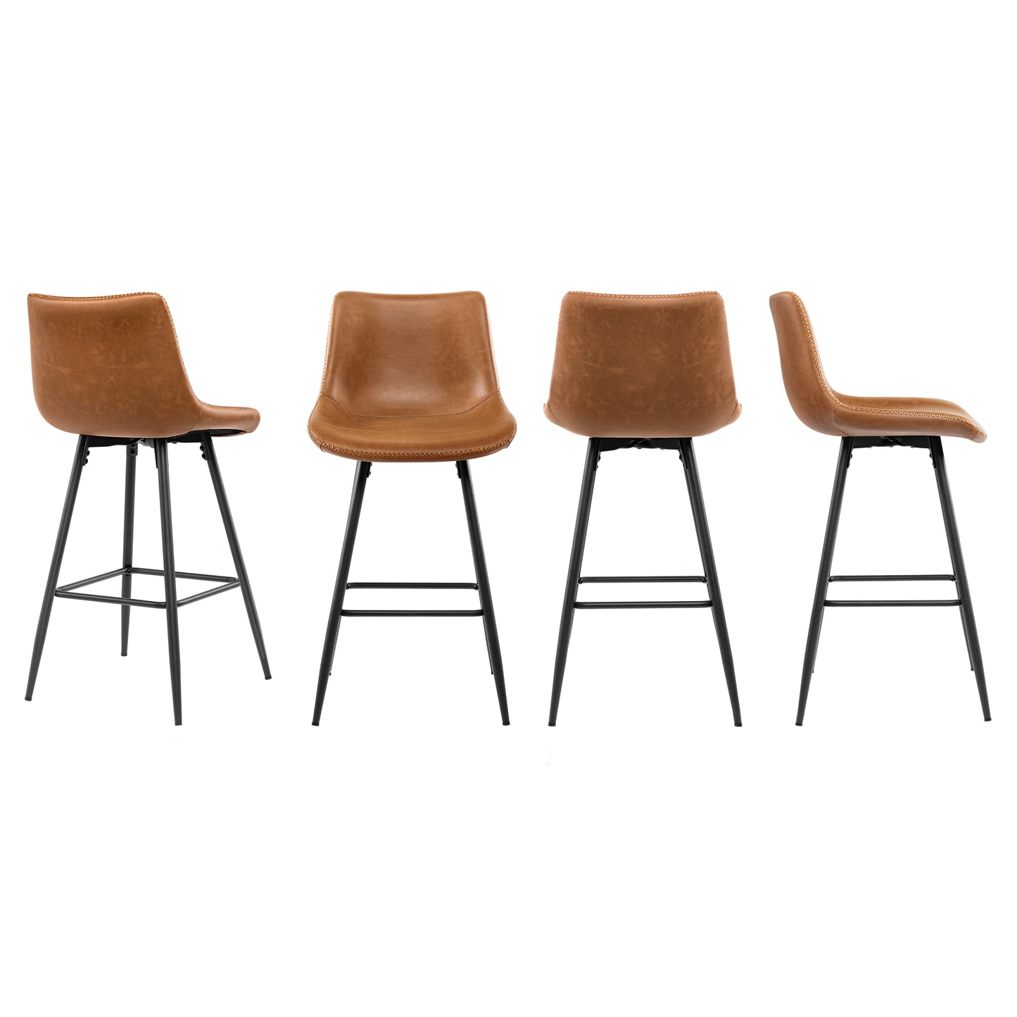 KERDOM Dining Chairs , Modern Kitchen & Dining Room Chairs, Upholstered Faux Leather Dining Chair, Armless Dinner Side Chairs with Sturdy Metal Legs
