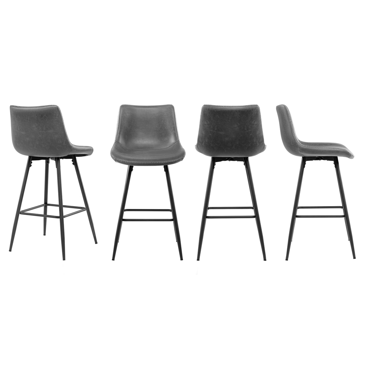 KERDOM Dining Chairs , Modern Kitchen & Dining Room Chairs, Upholstered Faux Leather Dining Chair, Armless Dinner Side Chairs with Sturdy Metal Legs