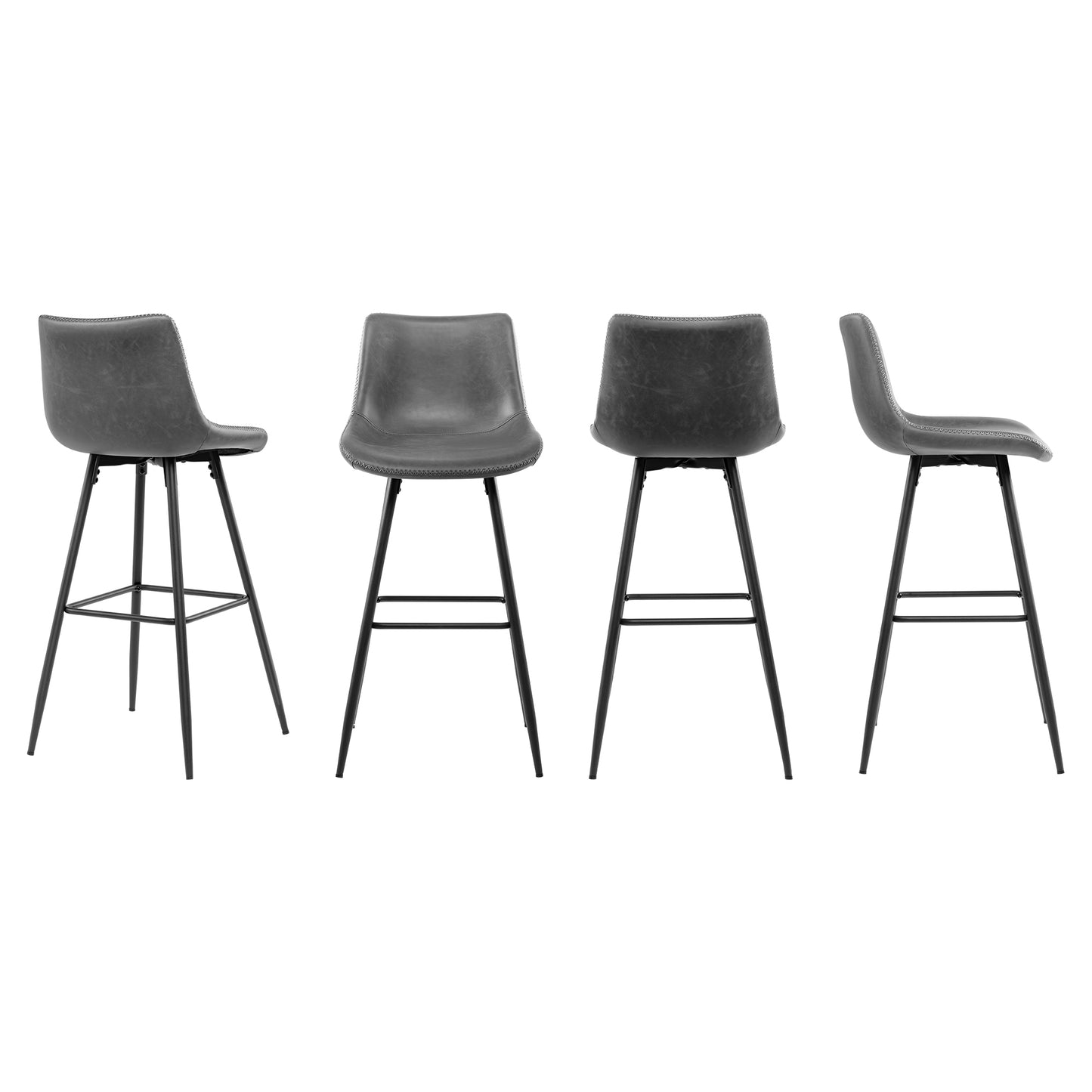 KERDOM Dining Chairs , Modern Kitchen & Dining Room Chairs, Upholstered Faux Leather Dining Chair, Armless Dinner Side Chairs with Sturdy Metal Legs