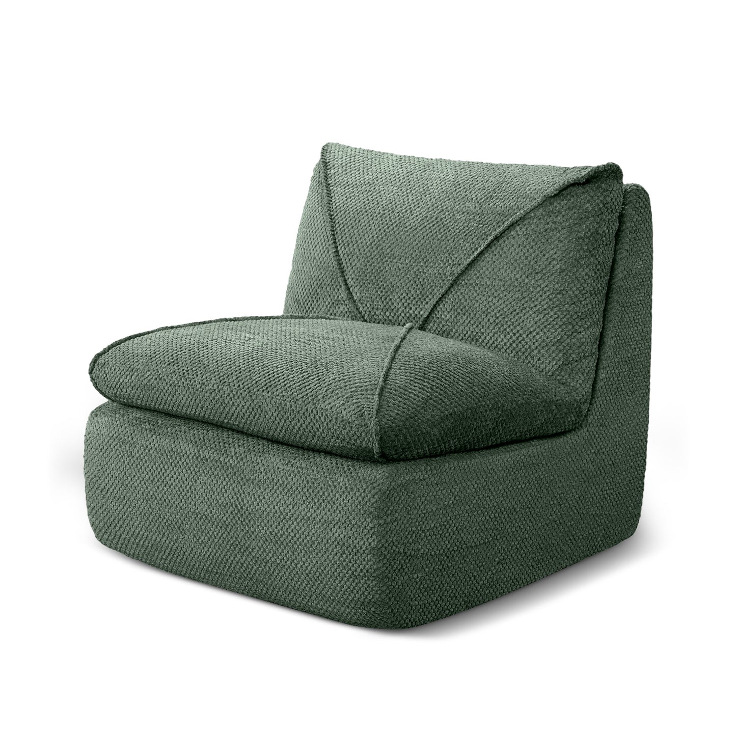 COOLHUT 35.4"W Accent Chair, Upholstered Beanbag Sofa Chair, Modern Single Chair Accent Chair for Living Room Bedroom