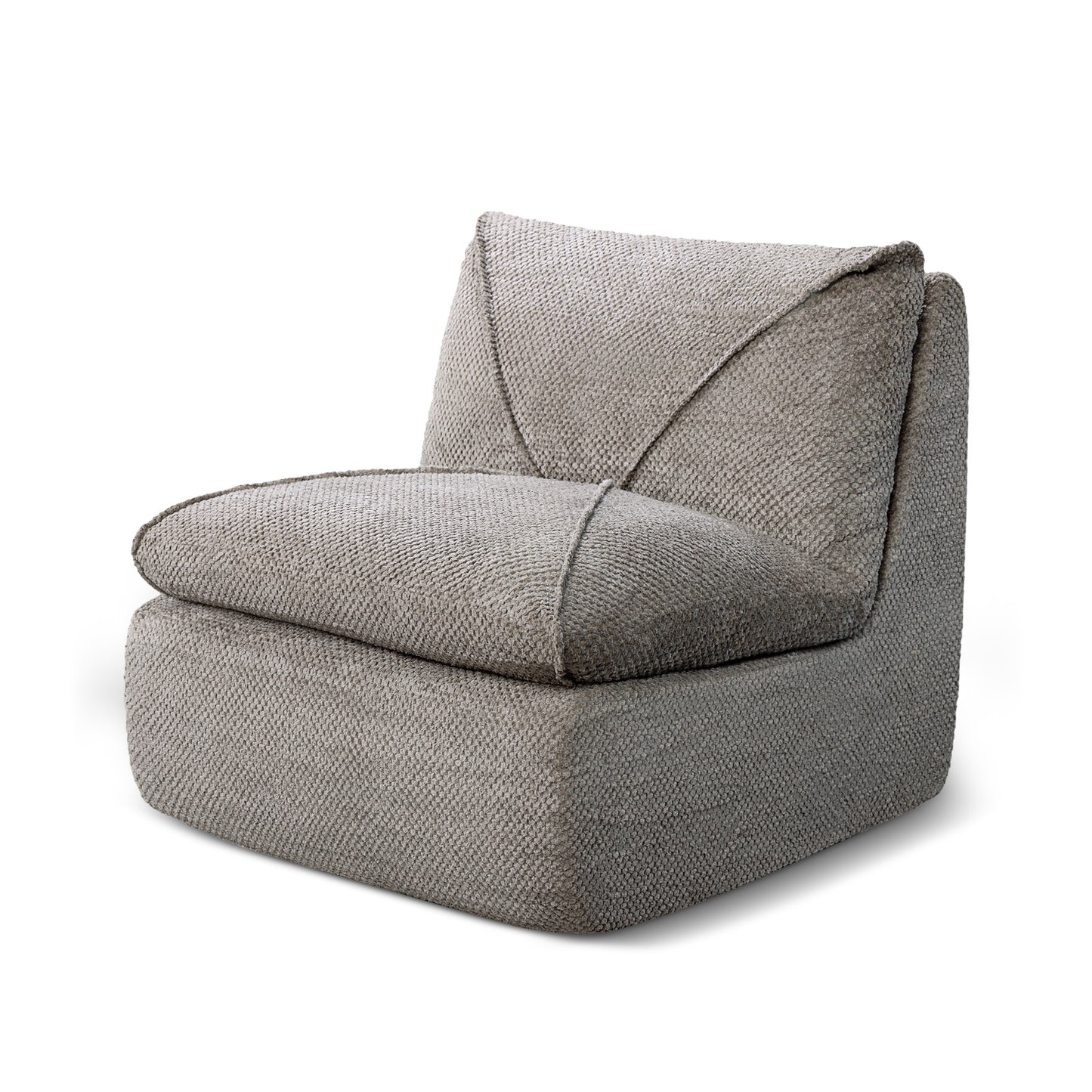 COOLHUT 29.1"W Accent Chair, Upholstered Beanbag Sofa Chair, Modern Single Chair Accent Chair for Living Room Bedroom with Ottoman