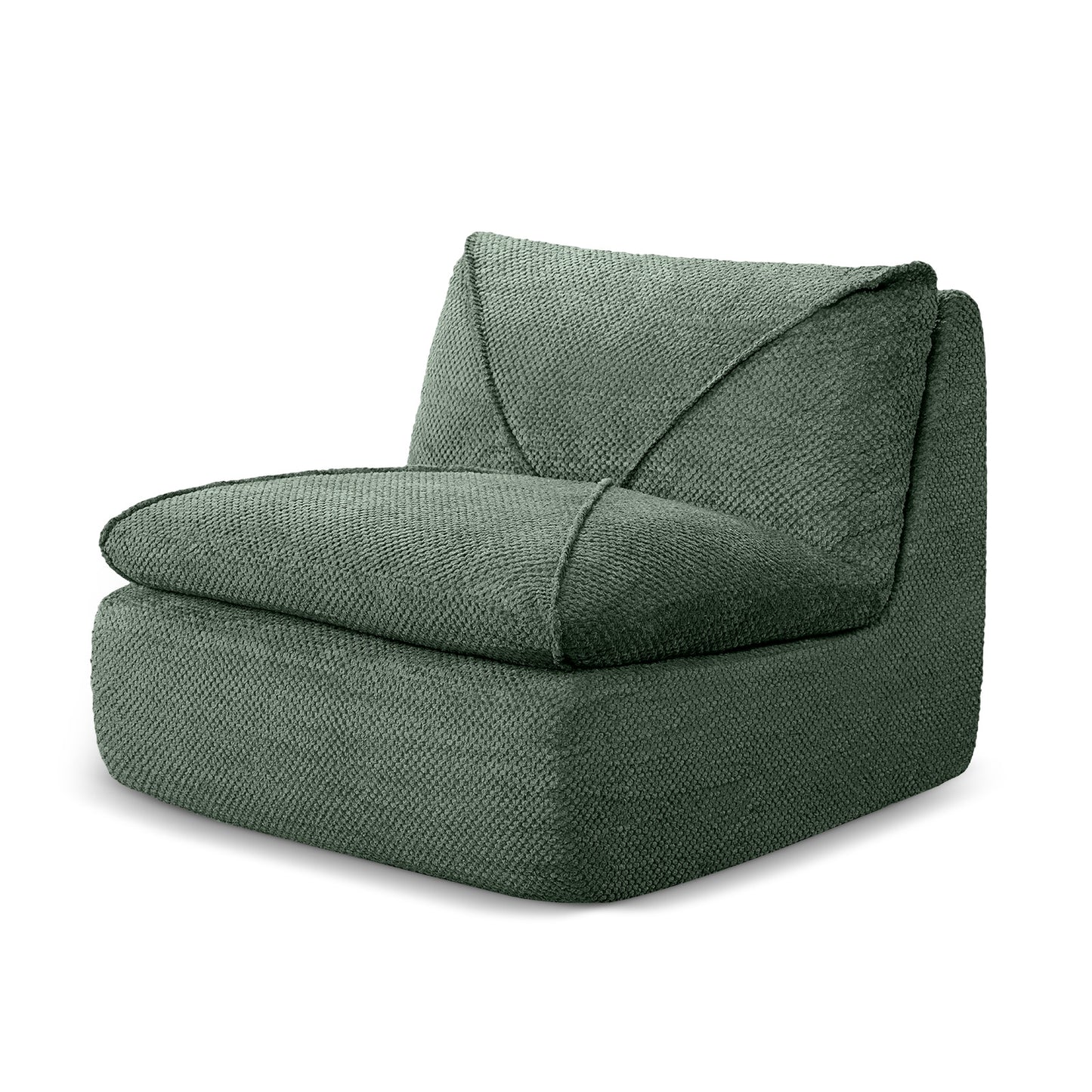 COOLHUT 35.4"W Accent Chair, Upholstered Beanbag Sofa Chair, Modern Single Chair Accent Chair for Living Room Bedroom