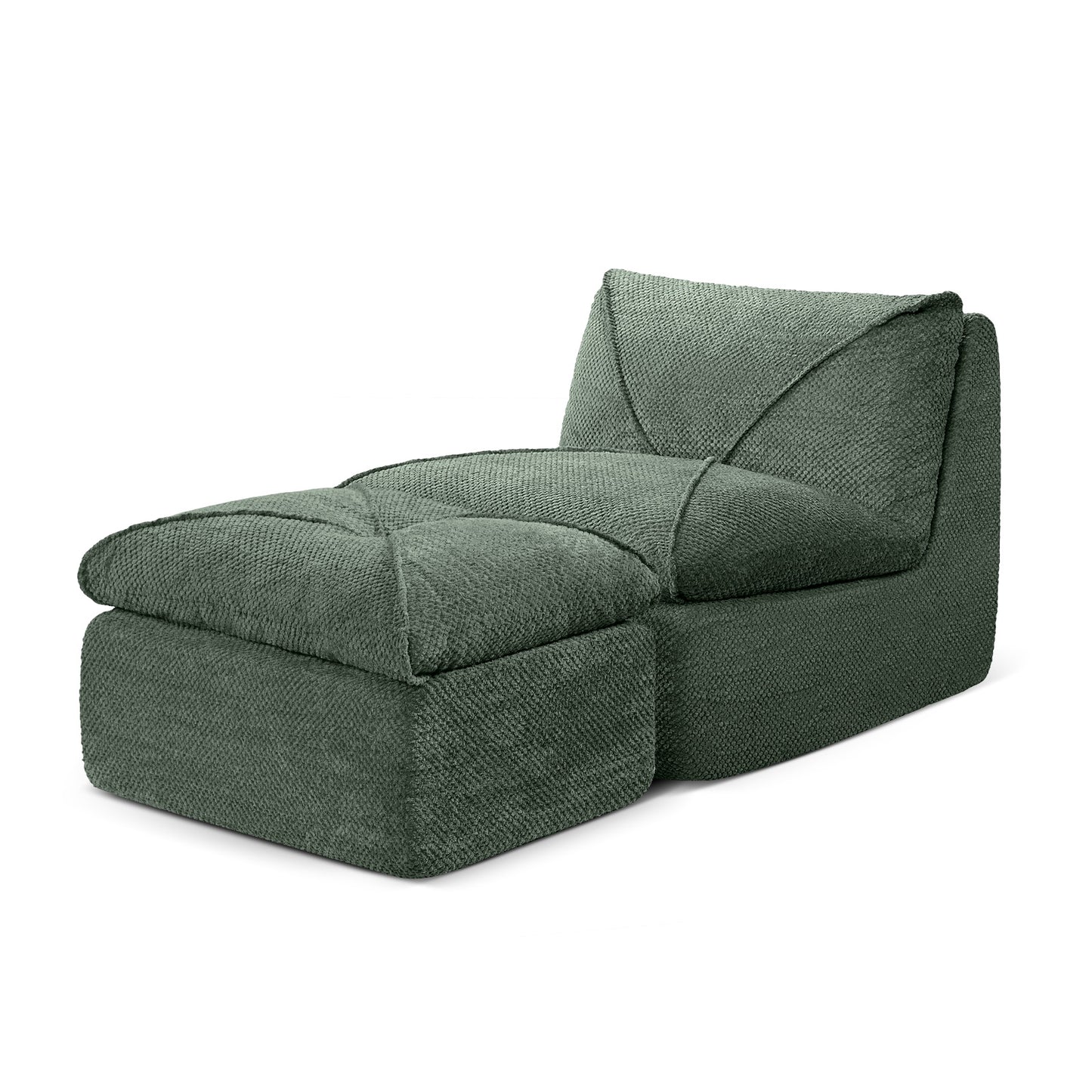 COOLHUT 35.4"W Accent Chair, Upholstered Beanbag Sofa Chair, Modern Single Chair Accent Chair for Living Room Bedroom