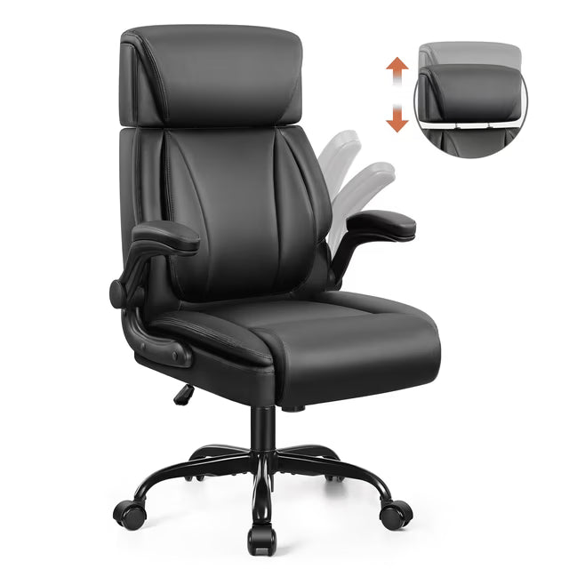 CoolHut Big and Tall Office Chair 400LBS, Adjustable Headrest Ergonomic Computer Desk Chair