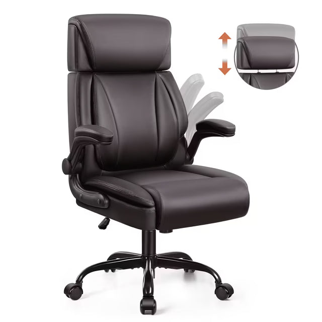 CoolHut Big and Tall Office Chair 400LBS, Adjustable Headrest Ergonomic Computer Desk Chair