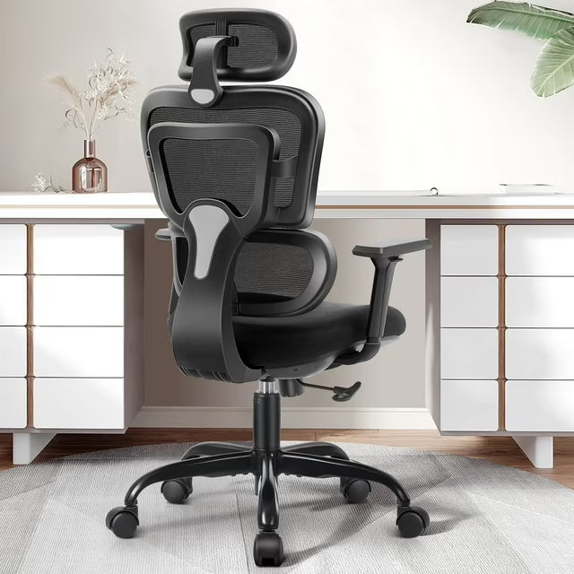 CoolHut Ergonomic Office Chair Desk Chair High Back Computer Chair with Lumbar Support, High-Sponge Cushion Home Office Chair, 300lbs