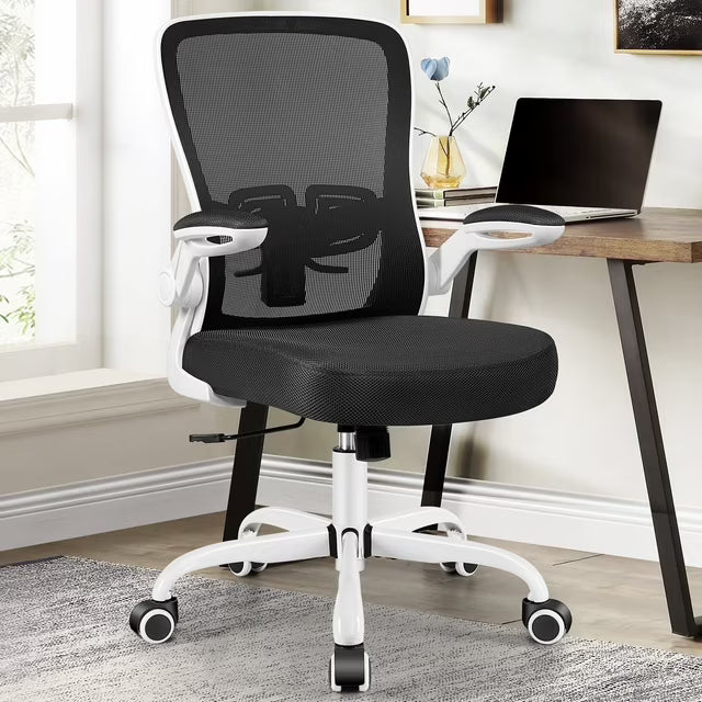COOLHUT Office Chair, Ergonomic Desk Chair with Adjustable Lumbar Support and Flip up Arms