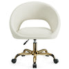 COOLHUT Home Office Desk Chairs, Adjustable Swivel Vanity Chair, Modern Makeup Velvet Vanity Chairs, Rolling Vanity Chair with Golden Base for Bedroom, Living Room, Computer Room