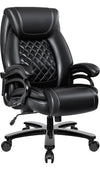 Coolhut Big and Tall 500lbs Office Chair, Heavy Duty Large PU Leather Executive Desk Chair with Wide Seat