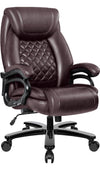 Coolhut Big and Tall 500lbs Office Chair, Heavy Duty Large PU Leather Executive Desk Chair with Wide Seat