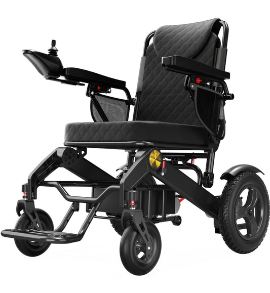 COOLHUT Foldable Electric Wheels for Adults, 20+ Miles All Terrain Motorized Power Electric Wheelchair, Intelligent Brake Wheelchair, Sponge Cushion Electric Wheelchair