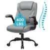 CoolHut Leather Office Chair, Big and Tall Office Chair 400LBS Wide Seat Ergonomic Computer Desk Chair High Back Executive Leather Chair Adjustable Task Chair Lumbar Back with 8-Year Warranty