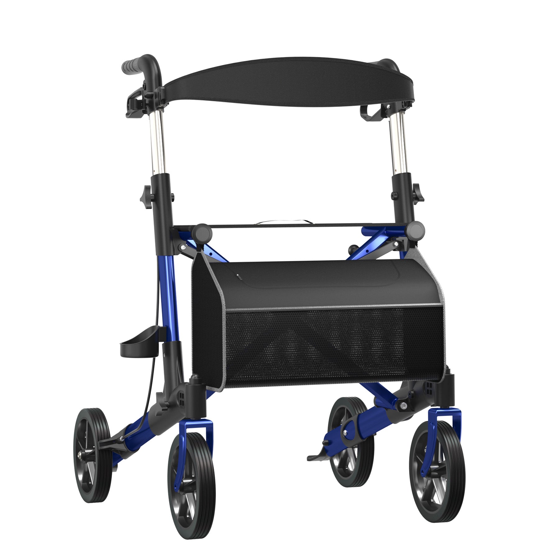 COOLHUT Foldable Rollator Walker for Seniors, All-Terrain Rollator Walker with Soft Padded Seat and Backrest