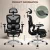 COOLHUT Premium Ergonomic Desk Chair with Footrest 2502
