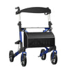 COOLHUT Foldable Rollator Walker for Seniors, All-Terrain Rollator Walker with Soft Padded Seat and Backrest