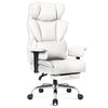 COOLHUT Large Executive PU Leather Office Chair with Adjustable Armrests and Footrest, High Back and Lumbar Support, Ideal for Big and Tall Users, Perfect for Home Office or Computer Desk Use